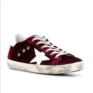 Golden Goose Bordeaux Velvet Superstars